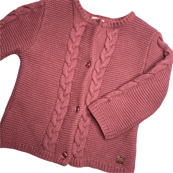 Carrément Beau 17m knit cardigan in dark dusty rose - Picture 1 of 9